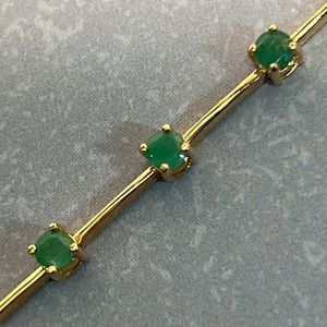 Jade and Vermeil Bracelet